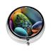 Coloured Stonesround Pill Box 3 Compartment Round Pill Box Organizer Portable Travel Pill Box for Traveling.