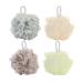 Angoily 4pcs Shower Ball Bath Ball Mesh Pouf Mesh Sponge Net
