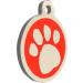 BWM Designer Customised Fashion Pet ID Tags Dog Tags | Dog Tag for Pets Laser Engraved & Personalised | ID Tags for Dogs & Cats | Durable & Strong Steel Split Ring - Red Paw Large PawRed Large - Buy Online on GoSupps.com