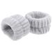 Zerodeko Lot de 2 Bracelets de Spa en Flanelle Absorbants pour Se Laver le Visage Poignet lastique Gris Accessoires Pratiques pour Soins Peau et Yoga