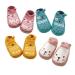 XM-Amigo 4 Pairs of Baby Boys Girls Indoor Pre-Walker Shoes Slippers Anti-Slip Shoes Socks Pink Set02 18-24 Months Pink Set02