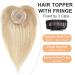 Elailite Mono Hair Part Real Hair Topper for Women | 150% Density Clip-In Extensions | Remy Smooth 10-25cm | #18/613 Ash Blonde & Bleached Blonde - Buy Online on GoSupps.com