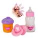 Adora Baby Doll Accessories Magic Sippy Set  Pacifier and Magic Baby Doll Bottles with Disappearing Milk and Orange Juice