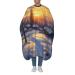 Sunrise Printed Polyester Hair Cutting Cape Professional Aldult Haircut Cape Smooth and No Sticky Hair Hair Cutting Accessories 55x66in