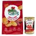 Italian Gourmet E.R. Riso Gallo Chips with Red Rice Snack with Red Rice and Full Pepper Taste 40g Bag + Italian Gourmet Tomato Pulp Box 400g