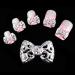 Broadfashion 10pcs 3D Glitters Bowknot Nail Stickers | Silver Bow Rhinestone Nail Art Decoration - Shop Internationally - Buy Online on GoSupps.com