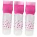 ERINGOGO 3 pi ces Flacon Applicateur pour Coloration et Soin des avec Peigne Int gr Bouteille Doseuse Rose Gradu e pour Huile Capillaire Teinture et Permanente Facile Utiliser