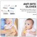 Exceart Anti-Eating Gloves for Babies - Adjustable Finger-Sailing Suck Guard | 2 Pairs | White Nylon | Child Finger Sucking Correction - Buy Online on GoSupps.com