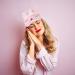 Ulife Mall Funny Cute Bunny Eye Mask for Sleeping Travel - Pink Plush Blindfold Sleep Mask for Kids, Girls, Boys, Women - Buy Online on GoSupps.com
