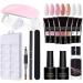 Builder Gel Nail Kit Gel Nail Kit 15ml 7 Colors Gel Extension Nail Kit with UV Lamp Nail File Clip Builder Gel Nail Kit Long-Lasting Gel Polish Starter Kit for Home Salon - Buy Online on GoSupps.com
