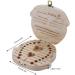Dewin Baby Milk Teeth Organizer - Color Version Wooden Tooth Box for Children - Souvenir Storage (English Boy) - Buy Online on GoSupps.com