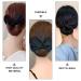 Solustre 3-Piece Hair Bun Maker Set - Reusable Flexible Rolls & Headband Hair Accessories for Women & Girls - Perfect for Stylish Updos - Black - Buy Online on GoSupps.com