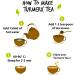CHAIZONED Turmeric Herbal Loose Leaf Tea - Turmeric Tea with Dried Green Tea Leaves - Makes 50 Cups - 100g (3.5oz) - Buy Online on GoSupps.com