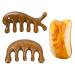 Tyxhxtf 2 pieces of massage comb with wide tooth gua Sha stone head massage massage comb round tooth comb fatigue relieves massage device gua Sha massage tool for men or women
