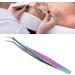 Colorful Stainless Steel Eyelash Tweezers for Perfect Extensions - Long Sloping Design for Home Use - Buy Online on GoSupps.com