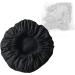 Heat Cap for Deep Conditioning 100% Natural Flaxseed Thermal Cap with 10 Pcs Disposable Shower Caps (Black)