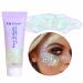 Go Ho White Body Glitter Mermaid Face Glitter Gel Liquid Holographic Chunky Glitters Sequins for Eye/Lip/Hair/Nails Festival Rave Accessories Body Glitter for Singer Concerts Outfit White 50g 1PC White