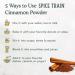 SPICE TRAIN Cinnamon Powder 200g/7oz - Non-GMO & Raw Ground Cinnamon for Cooking, Smoothies, Lattes & Tea - Buy Online on GoSupps.com