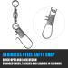 Dr.Fish 50 Pack Fishing Snap Swivels Barrel Swivel with Snap | Stainless Steel | Freshwater Tackles | Safty Interlock Snaps | Black Nickel Copper | 26-132Lb #14 | 50 Pack - Buy Online on GoSupps.com