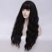 Buy FVCENT 27-Inch Long Curly Synthetic Wig with Bangs for Women & Girls - Black | International Shipping Available - Buy Online on GoSupps.com