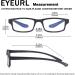 Eyeurl 2-Pack Reading Glasses for Men & Women - Anti-Blue Light Spring Hinge Rectangular Design Lightweight 1.25x Magnification - Buy Online on GoSupps.com