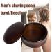 Zhenwo Dark Wood Shaving Soap Dish with Lid - Ideal for Men's Wet Shaving | Brown - Buy Online on GoSupps.com