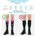 ACWOO Compression Socks 3 Pack for Women & Men - Colorful Long Tube Non-Slip Flight & Running Socks - Ideal for Sports, Travel, Pregnancy - S-M Multi-color - Buy Online on GoSupps.com
