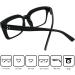 Vintage Mini Clawy Anti-Blue Light Glasses - Thick Square Frame Free Case 1.0 Dioptria Plastic Frames - Stylish Comfortable Reading Eyewear - Buy Online on GoSupps.com