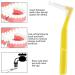 Prasacco 25-Piece Interdental Brushes | L-Shaped 0.6 mm Portable Oral Care Brushes | Non-Slip Handle for Effective Tooth Cleaning (Yellow) - Buy Online on GoSupps.com