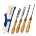 Schaaf Tools 4-Piece Wood Chisel Set | Finely Crafted Woodworking Hand Tools | Durable Cr-V Steel Bevel Edged Blade  Tempered to 60HRc | Tool Roll Included