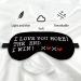 Kdqua Funny 'I Love You More' Eye Mask - Romantic Gifts for Women | Adjustable Silk Blackout Sleep Mask for Couples - Buy Online on GoSupps.com