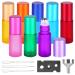 Essential Oils Roller Bottles 8pcs Roll on Bottles with Stainless Steel Ball 5ml Glass Roller Bottles with Bottle Opener Dropper and Funnel for Essential Oils Fragrance Aromatherapy (8 Colors) 8 Colors 8pack 5ml