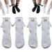 PUNCK 2 Pair Funny Magnetic Suction 3D Doll Couple Socks Friends Cute Socks for Women Men Holding Hands Sock One Size White*2