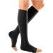 Vitalphysio Compression Knee Stockings CCL2 - 18-24 mmHg Support for Varicose Veins & Blood Circulation - Elastic Toe-Free Black XL - Buy Online on GoSupps.com