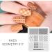 KADS Nail Art Stamping Plates Set Image Template Stencils Geomentry Pattern with Stamping Plates Holder Case Organizer (GE017) - Buy Online on GoSupps.com