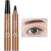 Four Claw Pen Waterproof Eyebrow Pen with 4 Forks Pencil Pen Liquid Pen Long Lasting Main Pen for Natural Makeup Light Brown - Buy Online on GoSupps.com