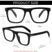 Trendy Square Blue Light Blocking Glasses for Men & Women - NIDOVIX Fashion Frame Non-Prescription Computer Glasses (Black 01 50mm) - International Shipping Available - Buy Online on GoSupps.com