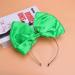 Minkissy Huge Bow Headband Candy Colored Hair Hoop Party Props Lovely Large Bowknot Hairband Party Props for Woman Girl(Green) - Buy Online on GoSupps.com