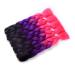 Showjarlly Jumbo Braid Artificial Hair - 24-Inch Ombre Kanekalon Extensions (5 Pack) for Crochet & Box Braids - Black Purple Peach - Buy Online on GoSupps.com