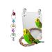 LOPERDEVE Bird Mirror with Rope Perch Bird Toys Swing Comfy Perch for Greys Amazons Parakeet Cockatiel Conure Lovebirds Finch Canaries 7 inch