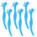 Beavorty 6 pieces double prosthesis nursing bush false toothbrush double -sided toothbrush incorrect teeth prosthesis cleaning brush