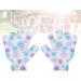 FOMIYES 3 Pairs Bath Gloves Five Finger Shower Gloves Exfoliating Gloves Shower Wipe Printing Child - Buy Online on GoSupps.com
