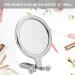 Nofaner Double-Sided 10x Magnifying Makeup Mirror with Foldable Handle - Silver | Handheld, Table, and Travel Friendly - Buy Online on GoSupps.com