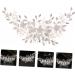FRCOLOR Alloy Pearl Hair Comb wedding headpiece for bride flower hair comb wedding leaf wedding rhinestone hair accessories Headwear Decor diamond white bridesmaid Imitation pearls abs - Buy Online on GoSupps.com