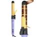 Rotating Curling Iron 1 1/4 Inch Automatic Curling Iron Self Curling Wand with Extra Long Barrel for Medium and Long Hair Dual Voltage Auto Rotating Hair Curler for Curls and Waves 1 1/4 Inch Purple