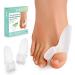 Welnove Bunion Cushion Protector 8 Pack Aloe Vera Extract Infused Bunion Corrector with Separator Gel Bunion Shield for Foot Pain Relief Calluses Relieve Foot Pain from Friction(White)