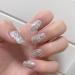 Silver Glitter Gel Nail Polish Nail Varnish Soak off UV/LED Lamp French Manicure Nails Long Lasting Nail Art Manicure Salon DIY at Home - Buy Online on GoSupps.com