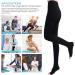 Medical Compression Tights for Women | 20-30 mmHg Opaque Support Hose | XXL Open Toe | Black - Ideal for Varicose Veins & Edema - Buy Online on GoSupps.com