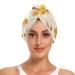 Giraffe Painting Hair Towel 2 Pack Super Absorbent Hair Drying Towel Quick Dry Hair Turbans Head Towel with Button Twisty Wrap for Women Girls