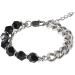 Stainless Steel Onyx Black Agate Bracelet with Obsidian Necklace Set - Eye of Horus Lucky Charm Pendant - Natural Gemstone Jewelry Set - Buy Online on GoSupps.com
